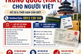Visa du lịch Trung Quốc (visa L) cho người Việt 