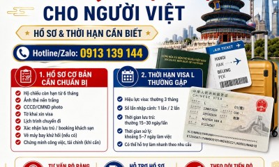 Visa du lịch Trung Quốc (visa L) cho người Việt 